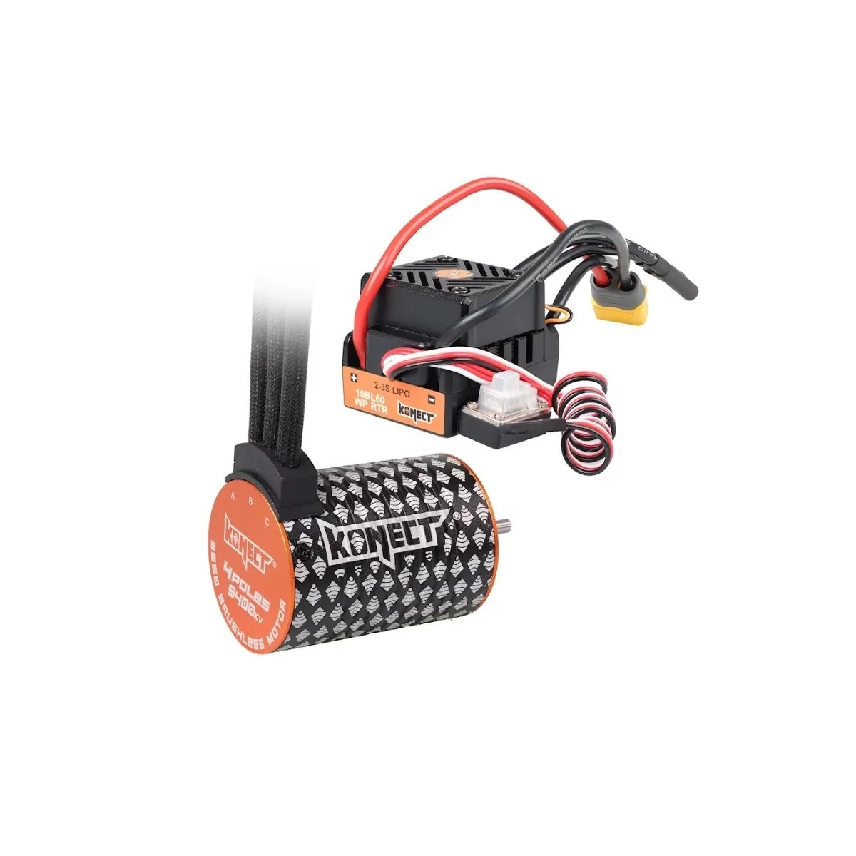 Combo Brushless 1/10 ESC 60A WP + Motor 4P 3650SL 5400KV Konect Hobbytech KN-COMBO-D5 - 1