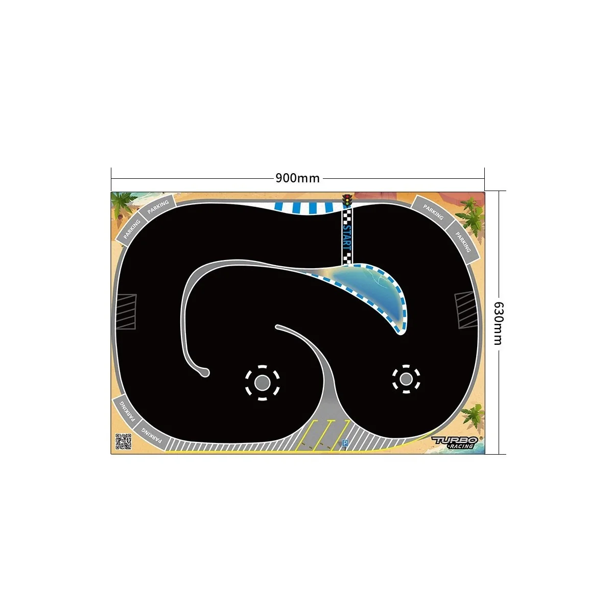 Special Drift Track for Turbo Racing Micro Rally 1/76 (63x90 cm) Turbo Racing TB-760260 - 1