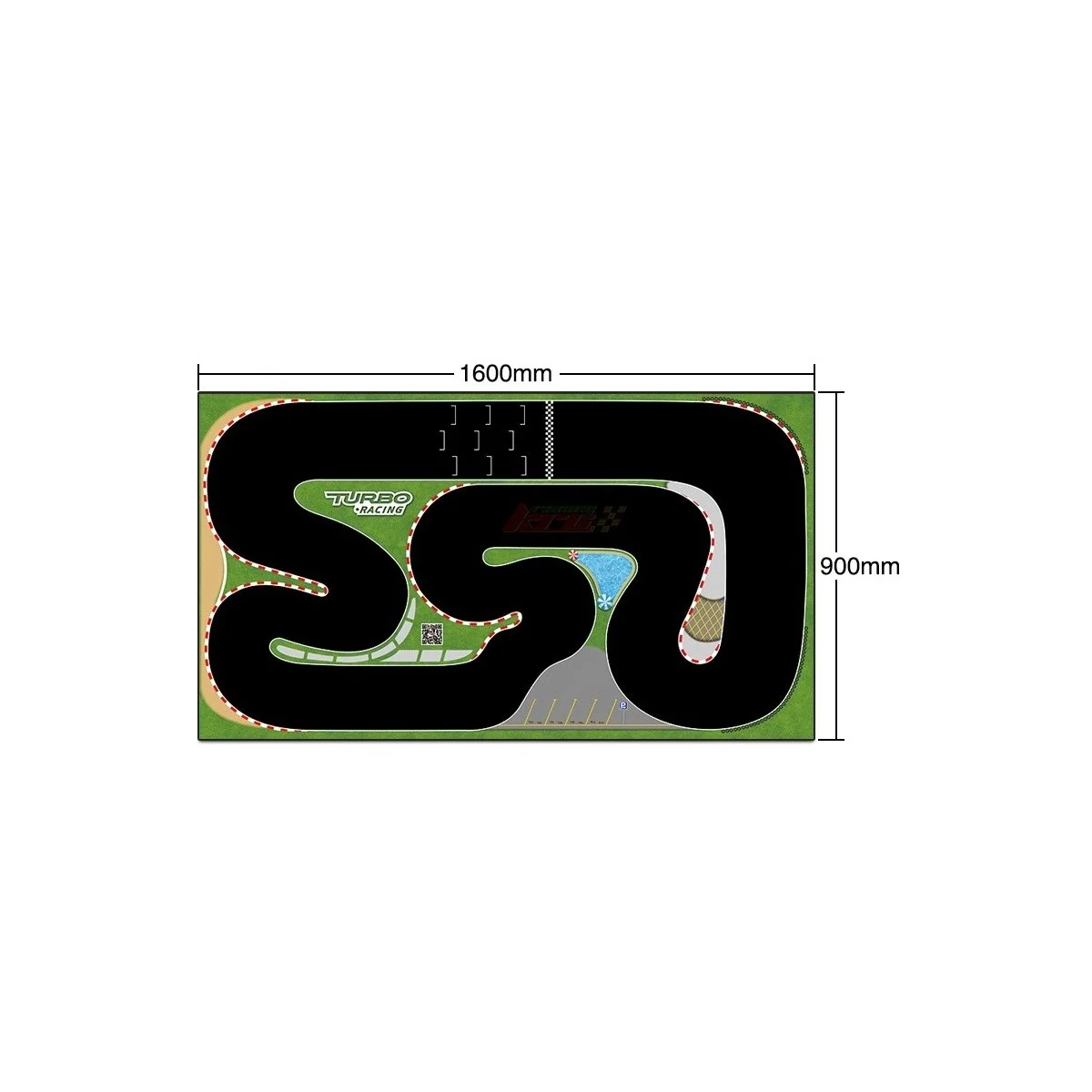 Piste XXL pour Turbo Racing Micro Rally 1/76 (90x160 cm) Turbo Racing TB-760102 - 1