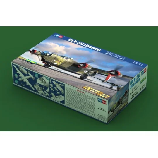 HB81774-Maquette américaine B-24J Liberator au 1/48 par Hobby Boss