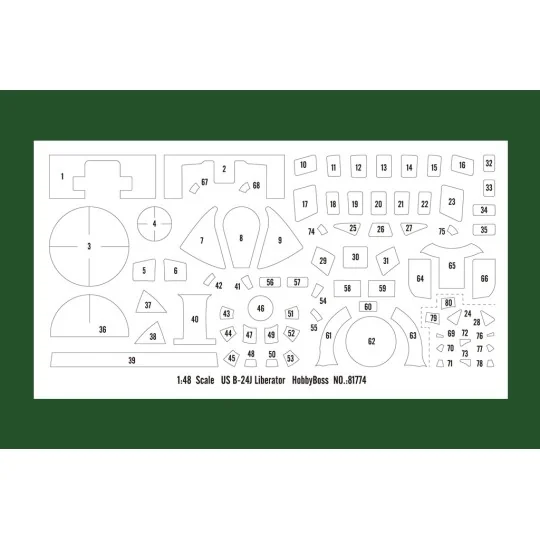 HB81774-US B-24J Liberator 1/48 Hobby Boss