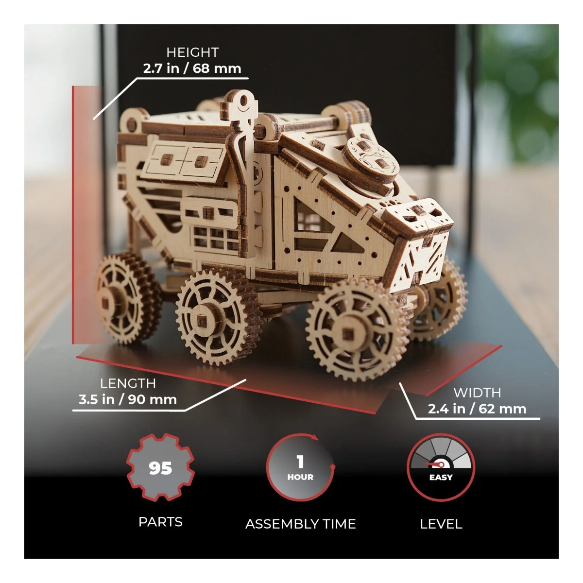 Mars Buggy Puzzle 3D Wood UGEARS UGEARS UG-70165 - 10
