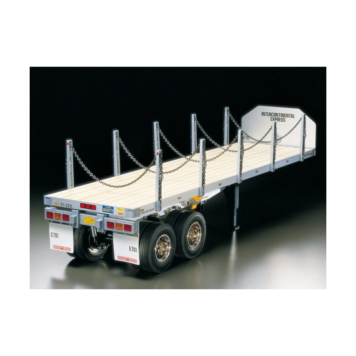 Semi-remorque plateau 2 essieux Flatbed Semi-trailer Tamiya Tamiya 56306 - 1
