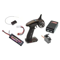 Pack Racer Radio 3S + Charger + Lipo 2S 4200mAh + Servo T224 T2M - ...