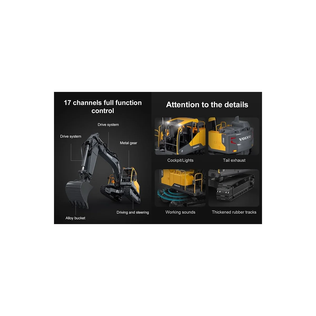 Volvo Pro ES 160E RC Excavator - T2M T2M T804 - 10 Volvo Pro ES 160E RC Excavator - T2M T2M T804 - 10