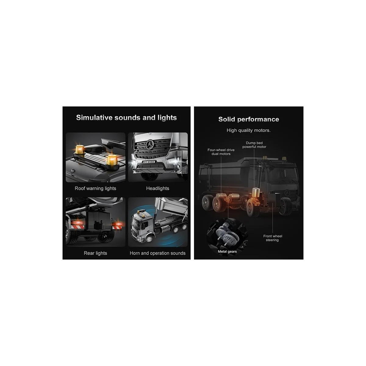 Mercedes Benz Arocs RC Dump Truck - T2M T2M T805 - 7