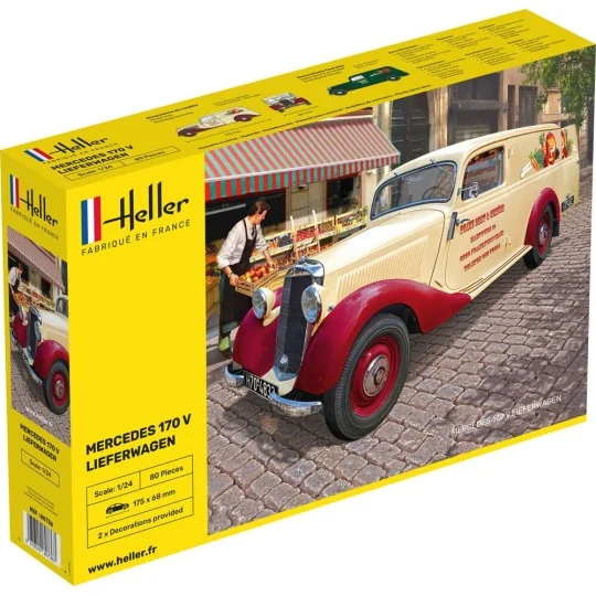 Mercedes 170 V Lieferwagen 1/24 Heller Heller HEL-80736 - 1 HEL-80736-Mercedes 170 V Lieferwagen 1/24 Heller - HEL-80736