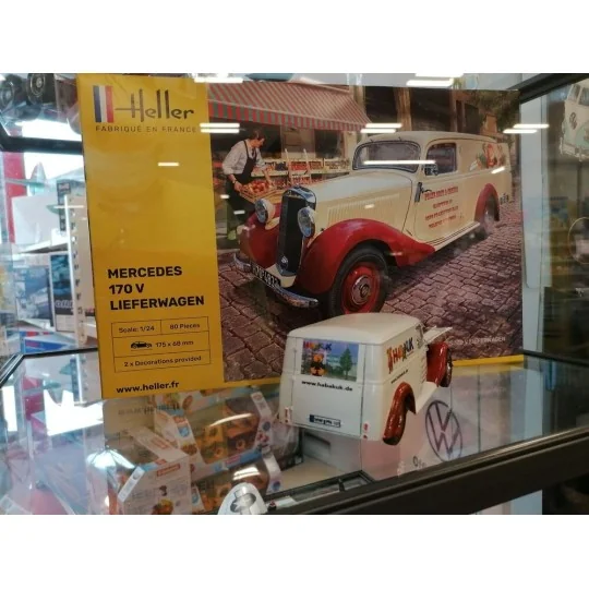 Mercedes 170 V Lieferwagen 1/24 Heller Heller HEL-80736 - 7 HEL-80736-Mercedes 170 V Lieferwagen 1/24 Heller - HEL-80736