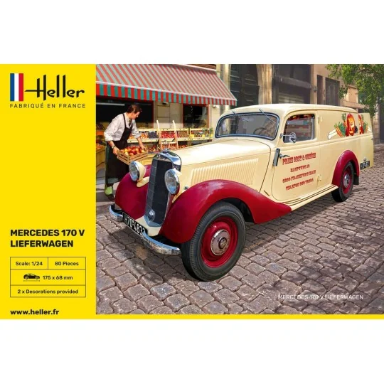 Mercedes 170 V Lieferwagen 1/24 Heller Heller HEL-80736 - 2 HEL-80736-Mercedes 170 V Lieferwagen 1/24 Heller - HEL-80736