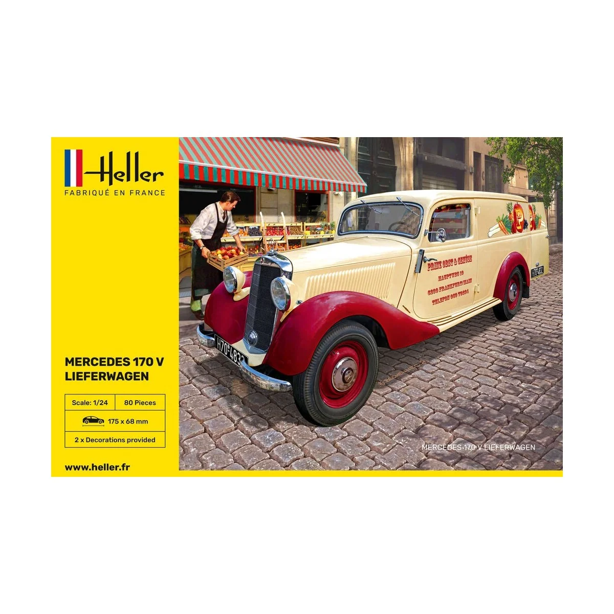 Mercedes 170 V Lieferwagen 1/24 Heller Heller HEL-80736 - 2 Mercedes 170 V Lieferwagen 1/24 Heller Heller HEL-80736 - 2