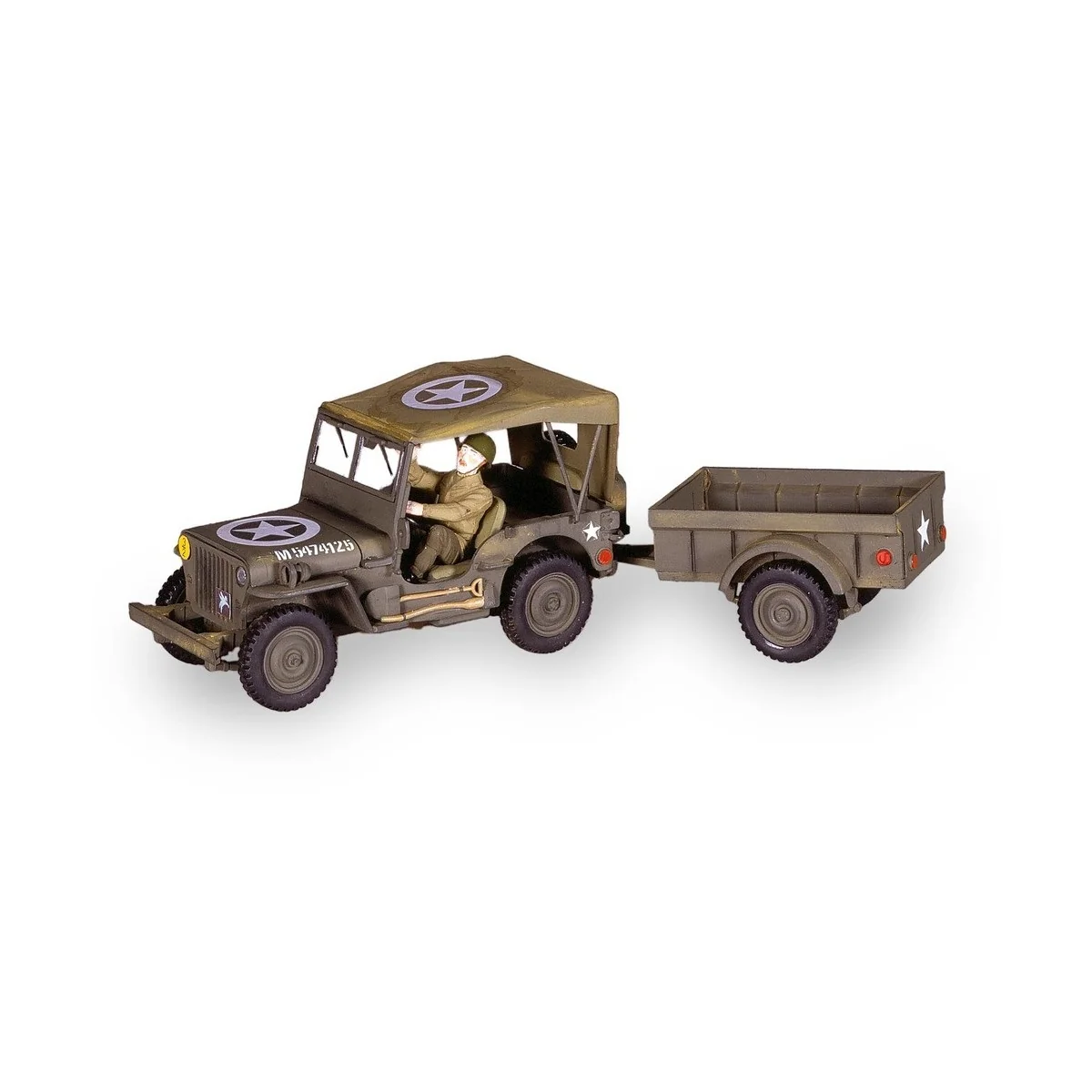 US Vehicle 1/4 Ton Truck'n Trailer 1/35 Heller Heller HEL-81105 - 3 US Vehicle 1/4 Ton Truck'n Trailer 1/35 Heller Heller HEL-81105 - 3