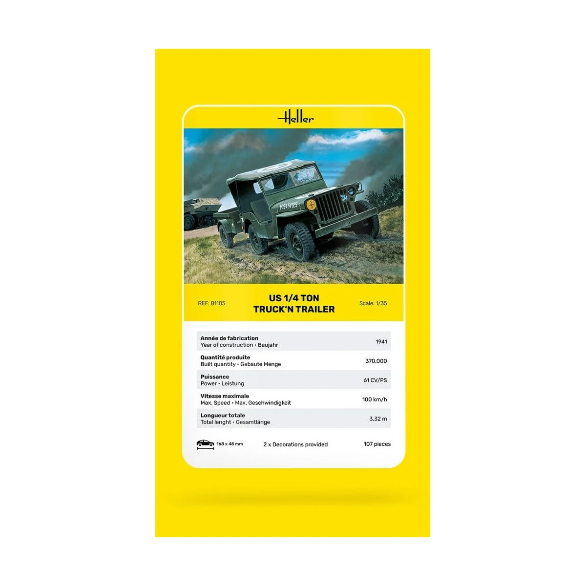 US Vehicle 1/4 Ton Truck'n Trailer 1/35 Heller Heller HEL-81105 - 4