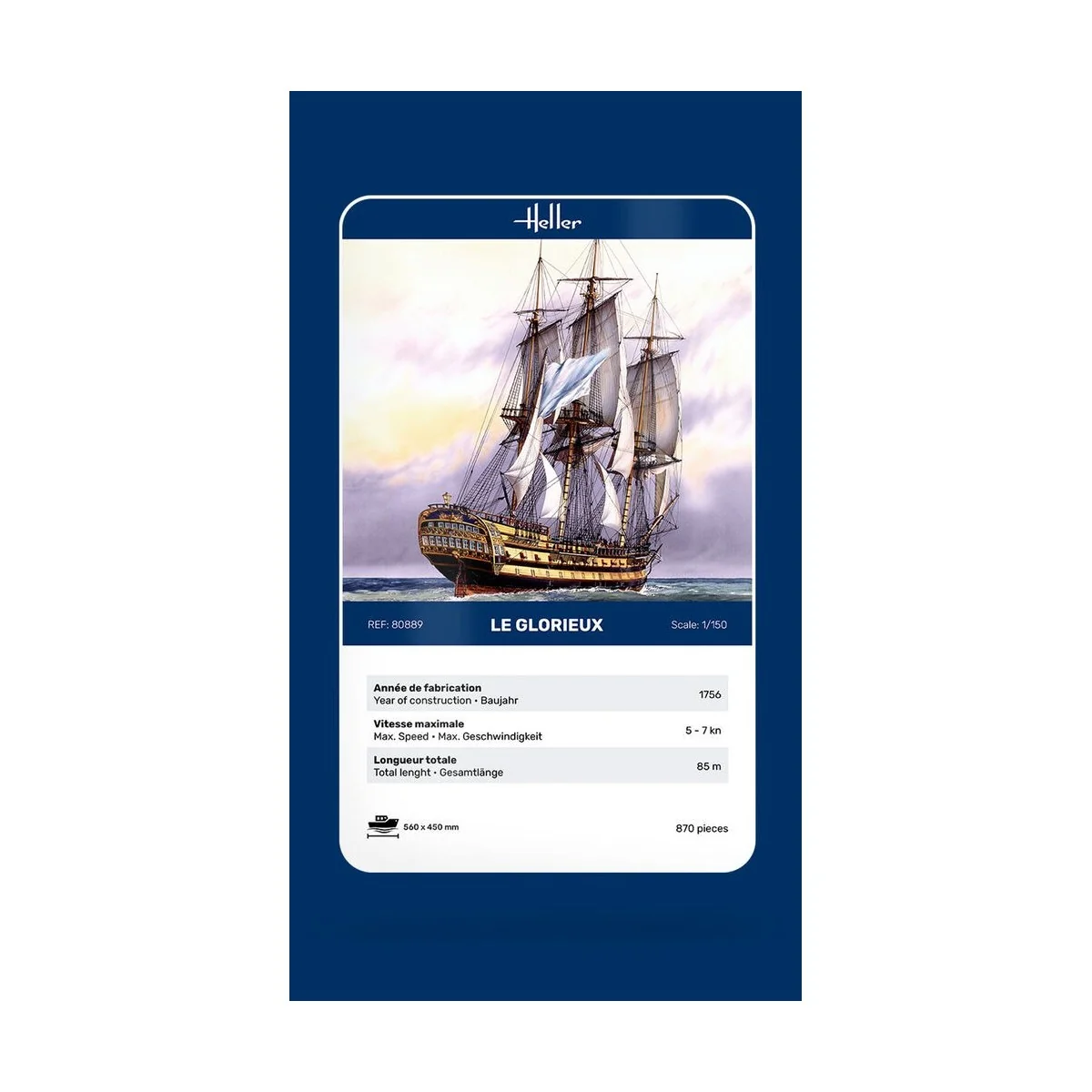Bateau Le Glorieux 1/150 Heller Heller HEL-80889 - 4