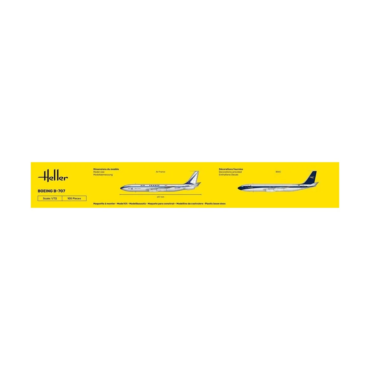Boeing B-707 Air France 1/72 Heller Heller HEL-80452 - 3 Boeing B-707 Air France 1/72 Heller Heller HEL-80452 - 3