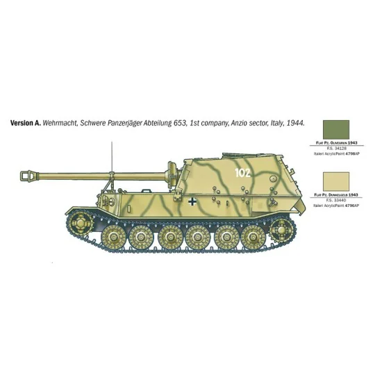 I211-Char Panzerjäger Tiger (P) Elefant 1/35 Italeri - I211
