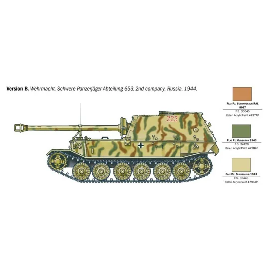 I211-Char Panzerjäger Tiger (P) Elefant 1/35 Italeri - I211