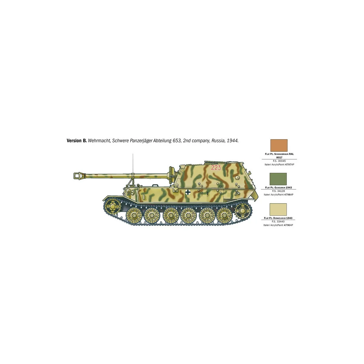 Char Panzerjäger Tiger (P) Elefant 1/35 Italeri Italeri I211 - 5