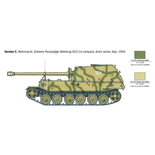 I211-Char Panzerjäger Tiger (P) Elefant 1/35 Italeri - I211