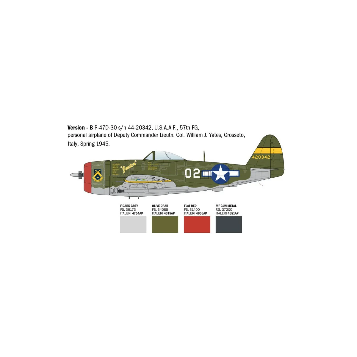 Avion P-47D Thunderbolt (Europe) 1/48 Italeri Italeri I2835 - 5 Avion P-47D Thunderbolt (Europe) 1/48 Italeri Italeri I2835 - 5