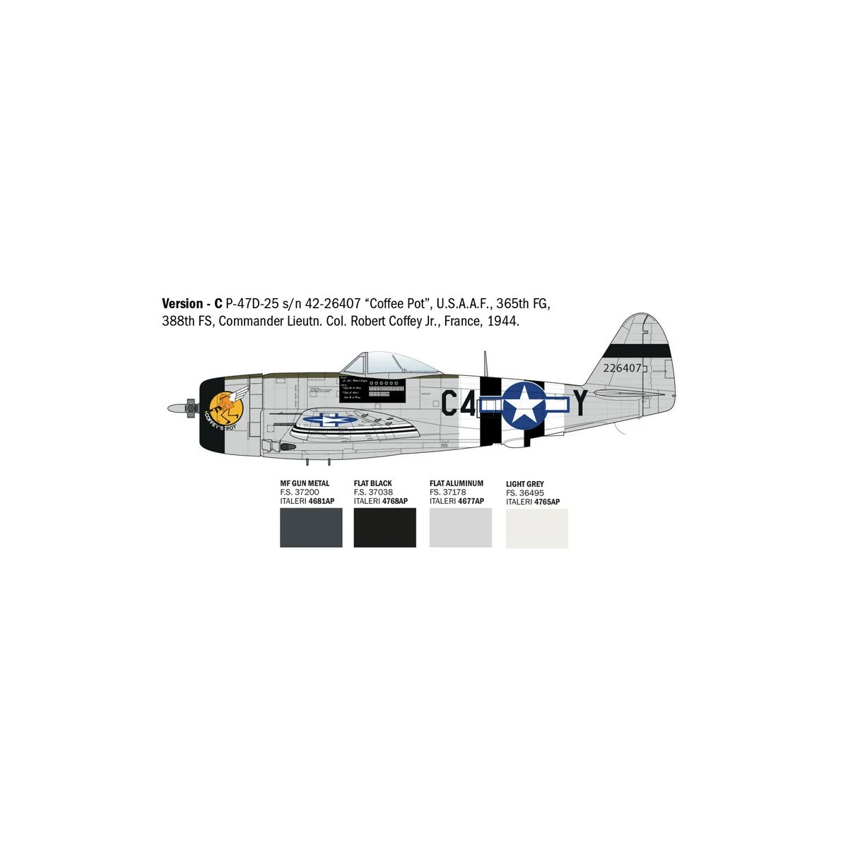 Avion P-47D Thunderbolt (Europe) 1/48 Italeri Italeri I2835 - 6 Avion P-47D Thunderbolt (Europe) 1/48 Italeri Italeri I2835 - 6