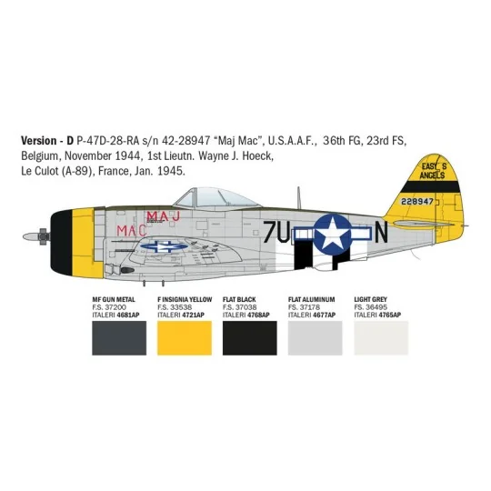 Avion P-47D Thunderbolt (Europe) 1/48 Italeri Italeri I2835 - 7 I2835-Avion P-47D Thunderbolt (Europe) 1/48 Italeri - I2835