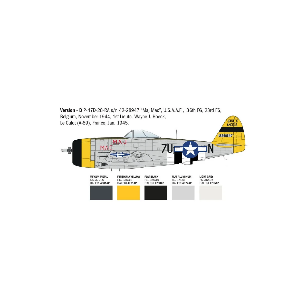 Avion P-47D Thunderbolt (Europe) 1/48 Italeri Italeri I2835 - 7 Avion P-47D Thunderbolt (Europe) 1/48 Italeri Italeri I2835 - 7
