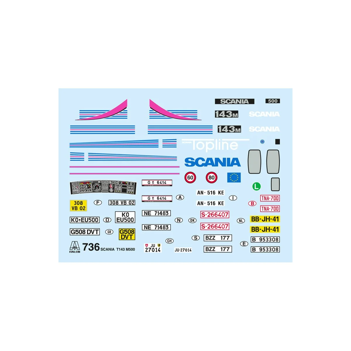 Scania T 143M 500 Topline 1/24 Italeri Truck Italeri I736 - 3 Scania T 143M 500 Topline 1/24 Italeri Truck Italeri I736 - 3
