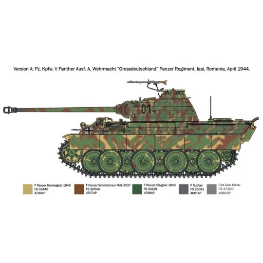 Char Panther Ausf.A 1/72 Italeri Italeri I7018 - 4 I7018-Char Panther Ausf.A 1/72 Italeri - I7018
