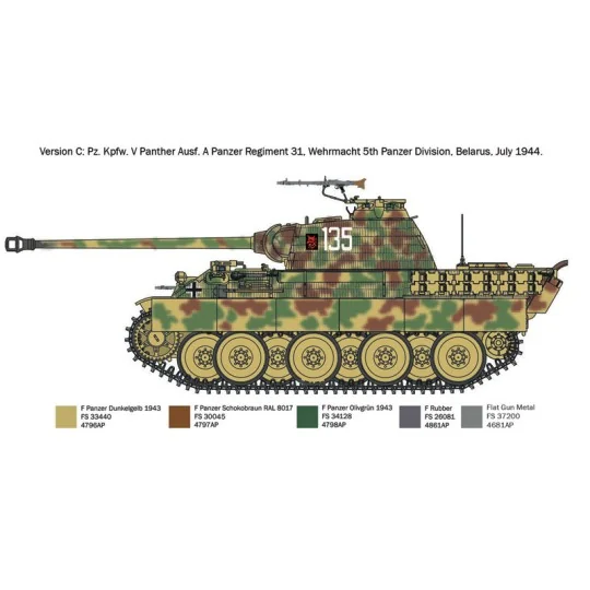Char Panther Ausf.A 1/72 Italeri Italeri I7018 - 6 I7018-Char Panther Ausf.A 1/72 Italeri - I7018