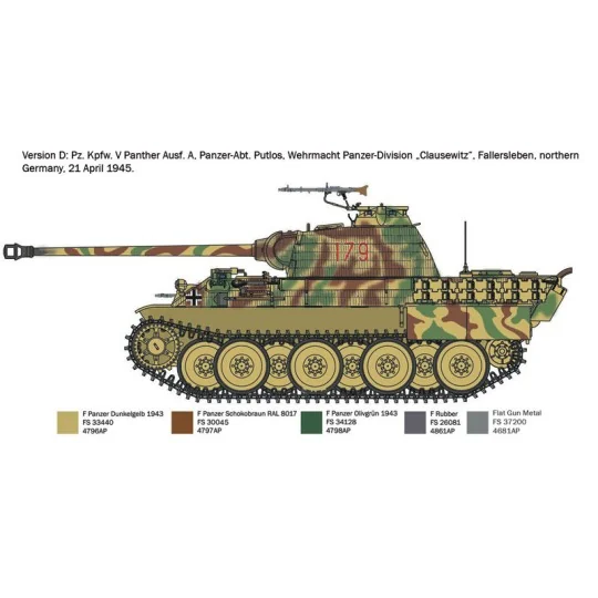 I7018-Panther tank Ausf.A 1/72 Italeri