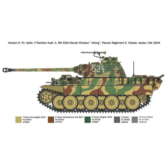 Char Panther Ausf.A 1/72 Italeri Italeri I7018 - 8 I7018-Char Panther Ausf.A 1/72 Italeri - I7018