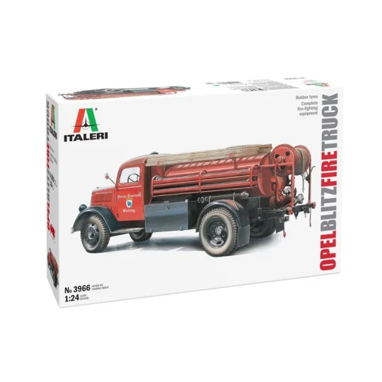 Opel Blitz Fire Truck 1/24 Italeri Italeri I3966 - 2 I3966-Opel Blitz Fire Truck 1/24 Italeri - I3966