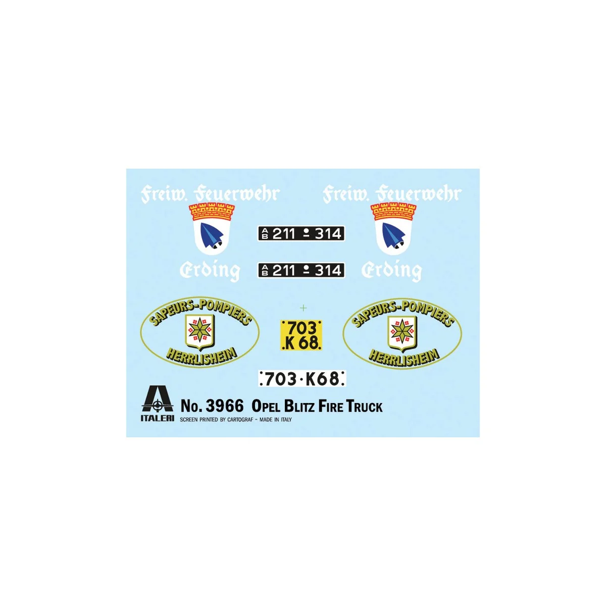 Opel Blitz Fire Truck 1/24 Italeri Italeri I3966 - 3