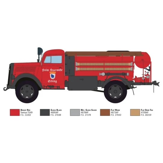 I3966-Camion Opel Blitz Pompiers 1/24 Italeri - I3966