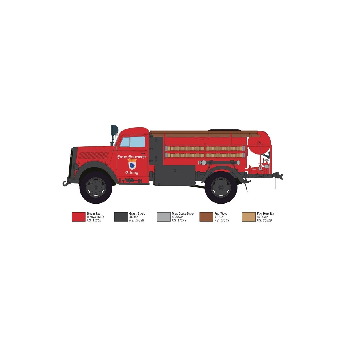 Opel Blitz Fire Truck 1/24 Italeri Italeri I3966 - 4