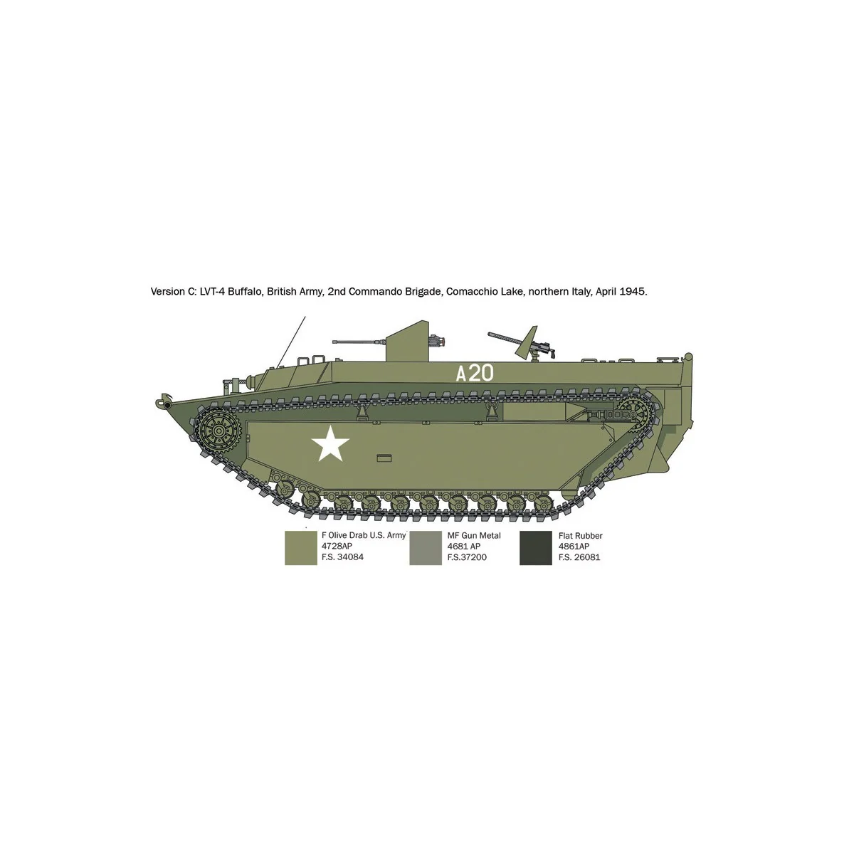 1/35 Italeri Water Buffalo LVT-4 Tank Italeri I6752 - 6