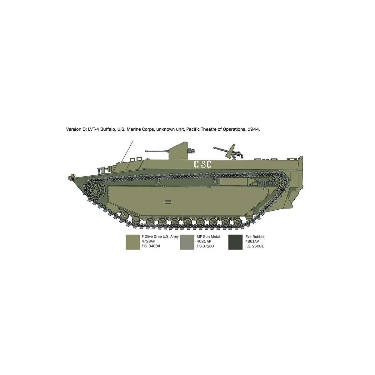 1/35 Italeri Water Buffalo LVT-4 Tank Italeri I6752 - 7 1/35 Italeri Water Buffalo LVT-4 Tank Italeri I6752 - 7