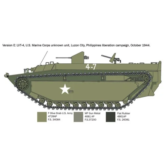 1/35 Italeri Water Buffalo LVT-4 Tank Italeri I6752 - 8 I6752-1/35 Italeri Water Buffalo LVT-4 Tank - I6752