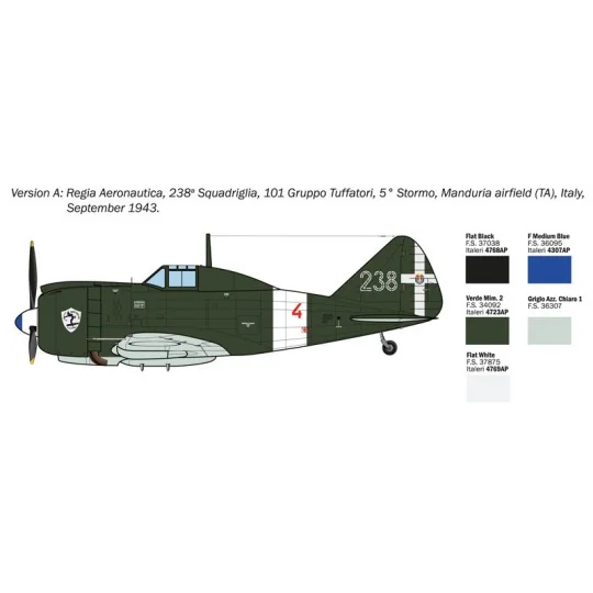 Aircraft Reggiane Re.2002 "Ariete" 1/72 Italeri Italeri I1472 - 4 I1472-Aircraft Reggiane Re.2002 "Ariete" 1/72 Italeri - I1472