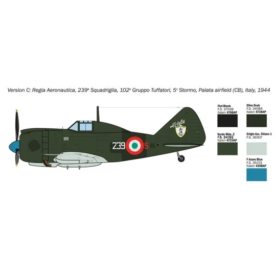 Aircraft Reggiane Re.2002 "Ariete" 1/72 Italeri Italeri I1472 - 6 I1472-Aircraft Reggiane Re.2002 "Ariete" 1/72 Italeri - I1472