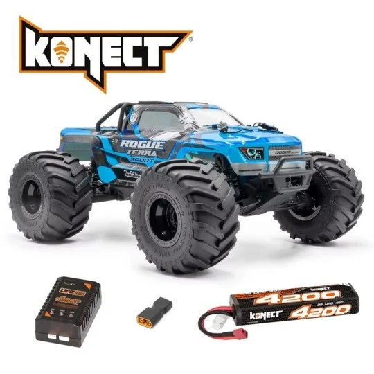 1.ROGT.SP.XX-PACK-Combo Monster Rogue Terra Sport Brushless 4x4 1/10 RTR + Lipo/Charger HobbyTech - 1.ROGT.SP.XX-PACK