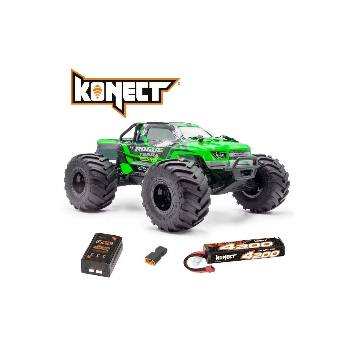 Combo Monster Rogue Terra Sport Brushless 4x4 1/10 RTR + Lipo/Chargeur HobbyTech Hobbytech 1.ROGT.SP.XX-PACK - 8