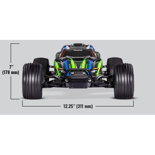 TRX-37354-4-Rustler BL-2S Clipless 4x2 Orange 1/10 RTR Traxxas - TRX-37354-4