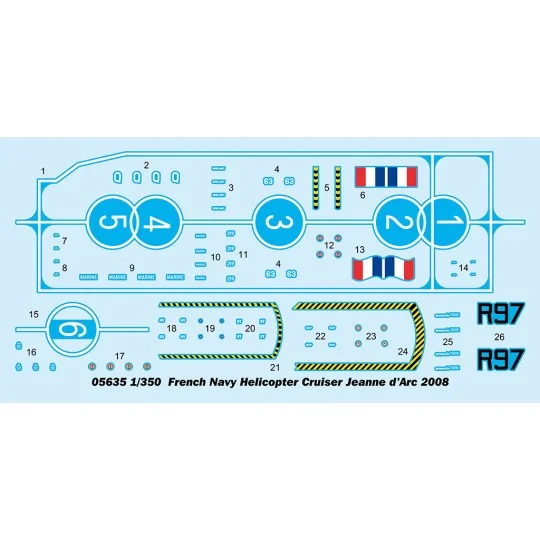 TR05635-Boat JEANNE D'ARC French helicopter carrier 2008 1/350 Trumpeter