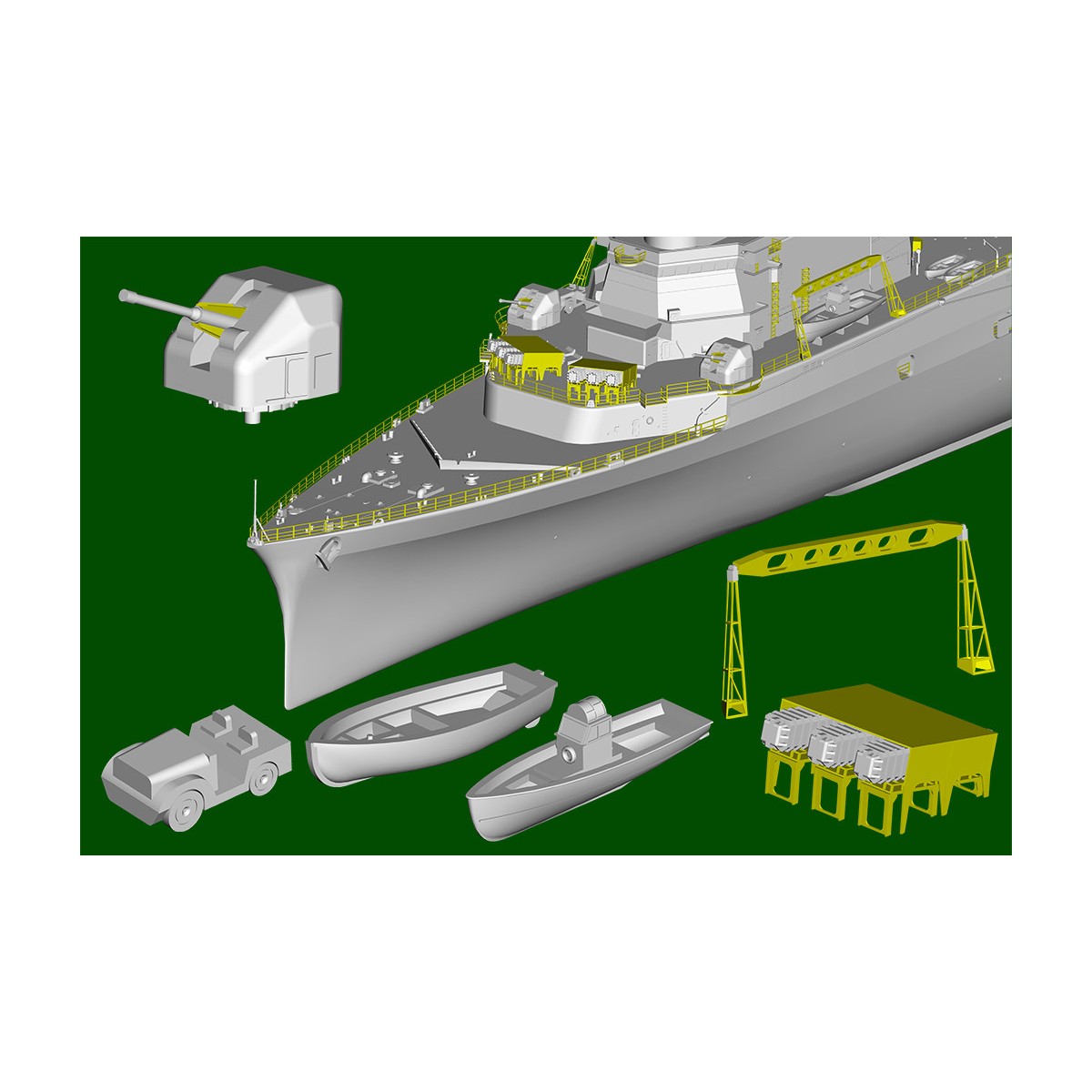 Boat JEANNE D'ARC French helicopter carrier 2008 1/350 Trumpeter Trumpeter TR05635 - 11