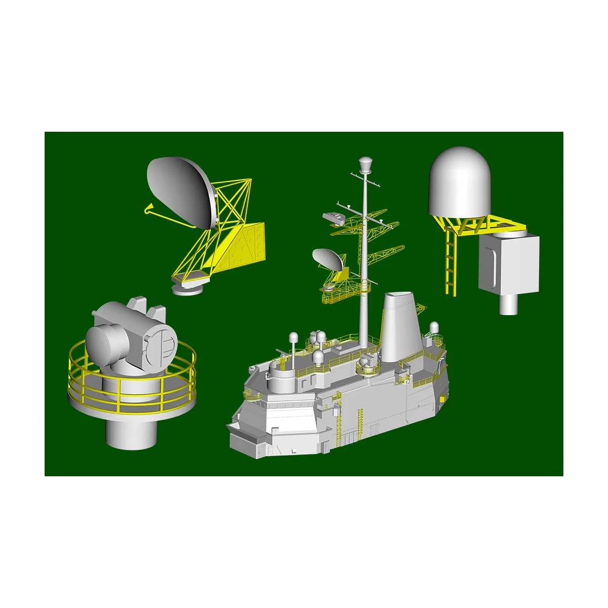 Boat JEANNE D'ARC French helicopter carrier 2008 1/350 Trumpeter Trumpeter TR05635 - 12