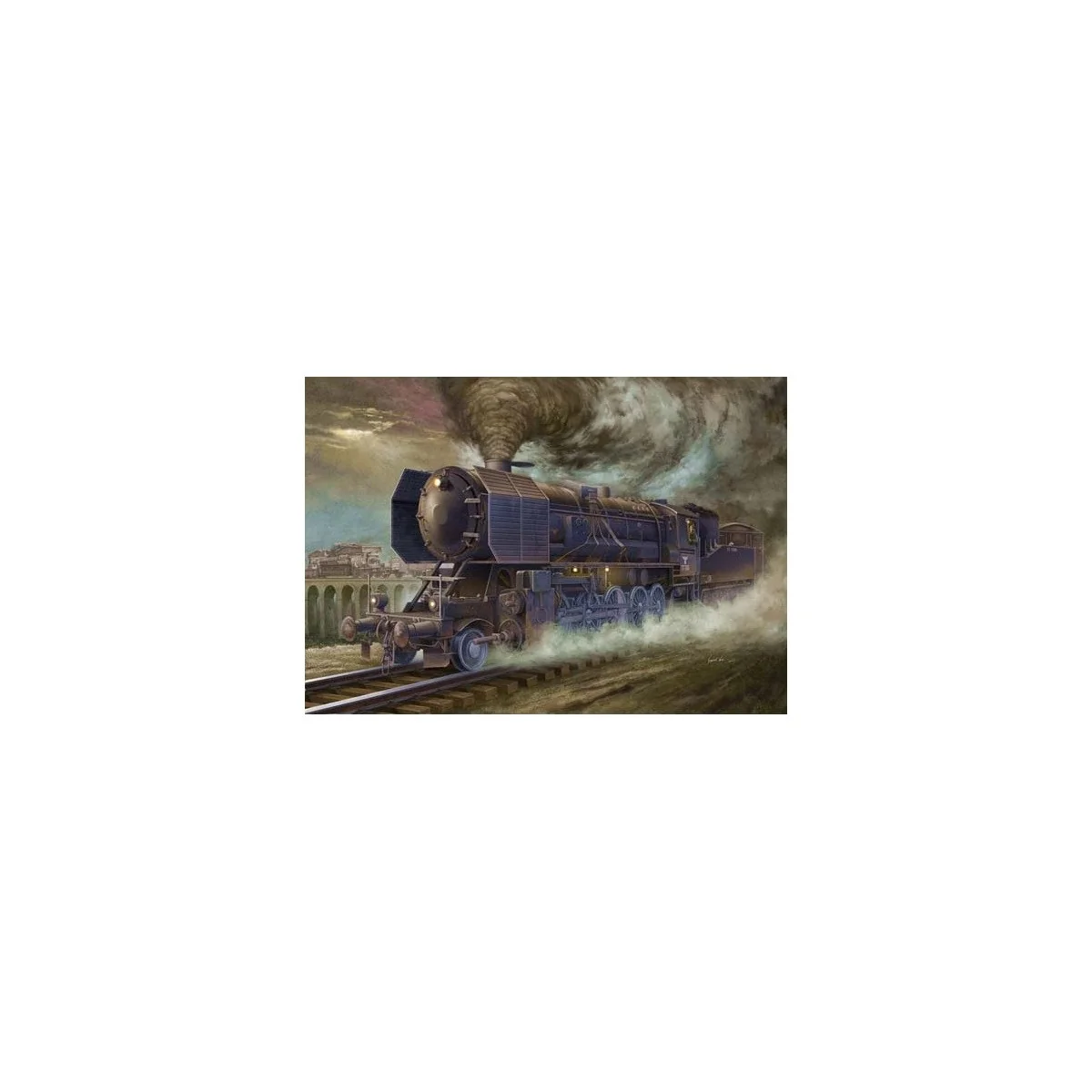 Kriegslokomotive BR52 locomotive with 1/35 Trumpeter tender Trumpeter TR00210 - 1 Kriegslokomotive BR52 locomotive with 1/35 Trumpeter tender Trumpeter TR00210 - 1