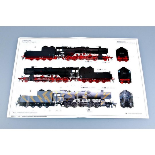 Kriegslokomotive BR52 locomotive with 1/35 Trumpeter tender Trumpeter TR00210 - 4 TR00210-Kriegslokomotive BR52 locomotive with 1/35 Trumpeter tender - TR00210