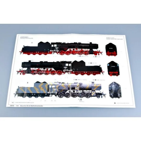 Kriegslokomotive BR52 locomotive with 1/35 Trumpeter tender Trumpeter TR00210 - 4 TR00210-Kriegslokomotive BR52 locomotive with 1/35 Trumpeter tender - TR00210