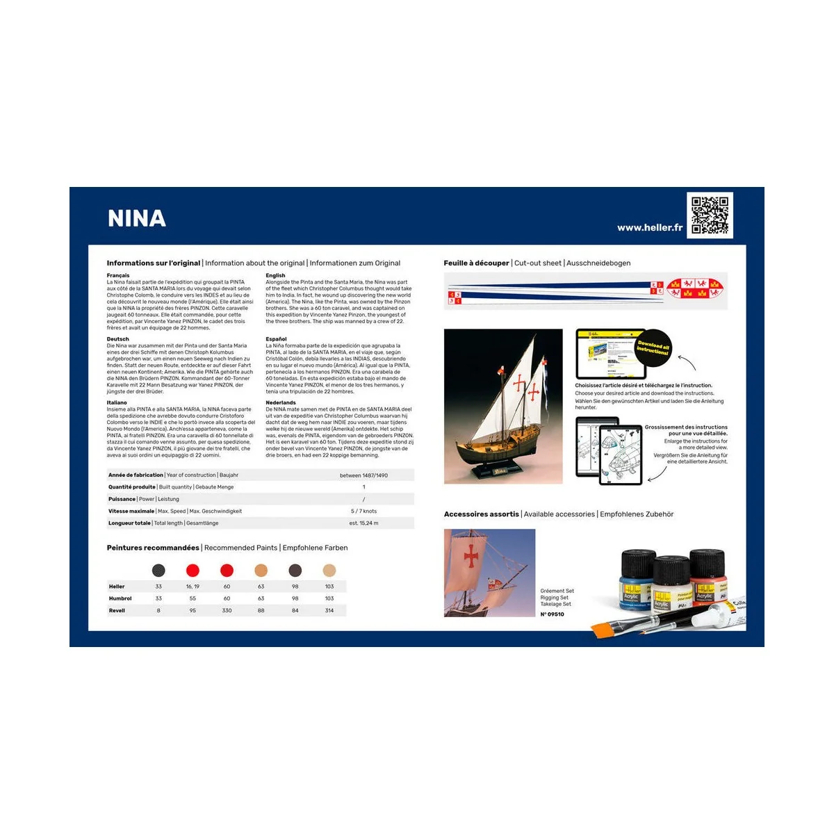 Boat Nina 1/75 Heller Heller HEL-80815 - 3